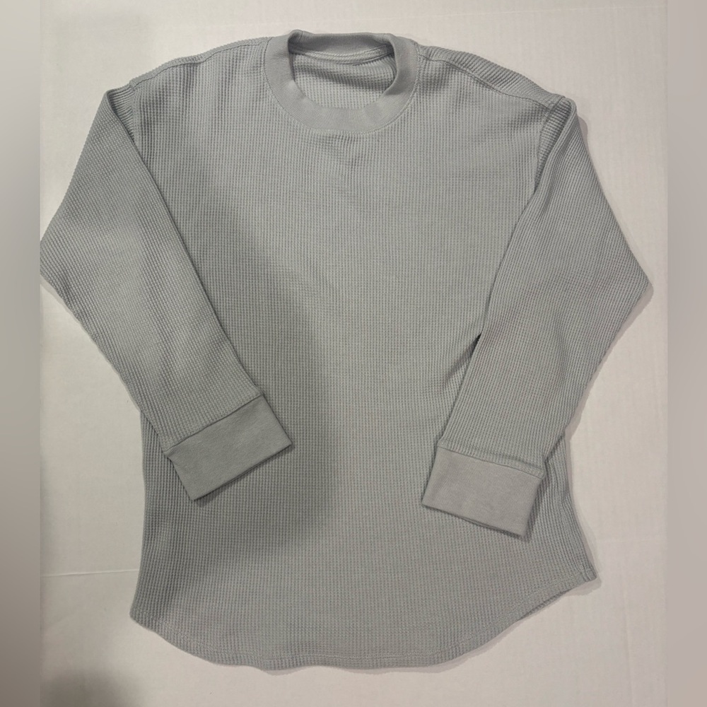Abercrombie & Fitch Soft Cozy Waffle Knit Grey Sweater Womens Medium M